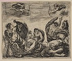 Niobe, from 'Game of Mythology' (Jeu de la Mythologie), Stefano della Bella  Italian, Etching; first state of five