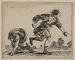 Hippomenes and Atalanta, from 'Game of Mythology' (Jeu de la Mythologie), Stefano della Bella  Italian, Etching; first state of five