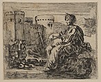 Amphion, from 'Game of Mythology' (Jeu de la Mythologie), Stefano della Bella  Italian, Etching; first state of five