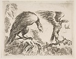 Eagle and eaglet, plate 2 from "Various Animals" (Diversi Animali), Stefano della Bella Italian, Etching; second state of three (De Vesme)