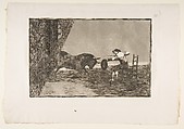 Plate 18 of "La 'Tauromaquia": The daring of Martincho in the ring at Zaragoza, Goya (Francisco de Goya y Lucientes)  Spanish, Etching, burnished aquatint, drypoint