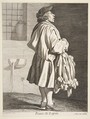 Rabbit Pelt Peddler, Anne Claude Philippe de Tubières, comte de Caylus French, Etching with some engraving