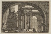 Figures in an Imaginary Architectural Interior, Pierre Moreau  French, Etching