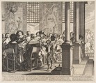 The Banquet for the Return of the Prodigal Son, plate 6 from "The Prodigal Son" (L'Histoire de l'Enfant Prodigue), Anonymous, Etching and engraving; (copy in reverse)