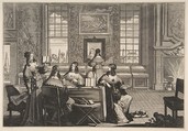 The Foolish Virgins Conversing, Abraham Bosse  French, Etching
