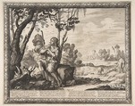 The Prodigal Son Guarding Pigs, Abraham Bosse (French, Tours 1602/04–1676 Paris), Etching