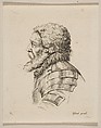 Bust of a Soldier in Profile, from 'Various heads and figures' (Diverses tétes et figures), Stefano della Bella  Italian, Etching