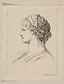 Head of a Woman in Profile, Stefano della Bella  Italian, Etching