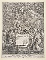 Frontispiece for Les Oeuvres de Scarron, Stefano della Bella Italian, Etching, state iii