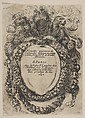 Cartouche with Title: Nouvelles inventions de Cartouches, Stefano della Bella  Italian, Etching; first state