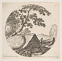 Fragments from ancient monuments, plate 1 from "Roman landscapes and ruins" (Paysages et ruines de Rome), Stefano della Bella  Italian, Etching; fourth state of nine (Talbierska)