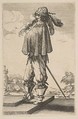 A Gentleman Mounts a Step, Anonymous, French, 17th century French, Etching; reverse copy