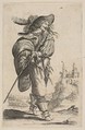 Gentleman Holding a Sword, Anonymous, French, 17th century French, Etching; reverse copy