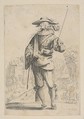 A Man Holding a Crop, Anonymous, French, 17th century  French, Etching; reverse copy