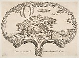 Topographic Plan (Porto Ercole?) in the Shape of a Fan, Anonymous, 17th century, Etching and engraving