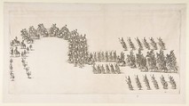Torchlight Procession at the Modena Carrousel, Etched by Stefano della Bella (Italian, Florence 1610–1664 Florence), Etching, state i