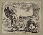 Deucalion et Pyrrha, Stefano della Bella Italian, Etching, state i