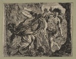 Orphée et Eurydice, Stefano della Bella Italian, Etching, state i