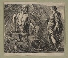 Vulcan et Thetis, Stefano della Bella Italian, Etching, state i