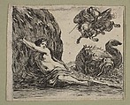 Persée et Andromede, Stefano della Bella  Italian, Etching, state i