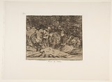 Plate 79 from "The Disasters of War" (Los Desastres de la Guerra): 'Truth has died' (Murió la verdad), Goya (Francisco de Goya y Lucientes)  Spanish, Etching and burnisher