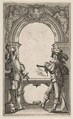 Frontispiece to "Les Gardes Françaises", Abraham Bosse French, Etching; undescribed first state before letter