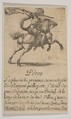 Pérou, from the playing cards "Jeu de la Géographie", Stefano della Bella Italian, Etching