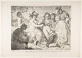 A False Bacchus Crowning Drunkards, Goya (Francisco de Goya y Lucientes) (Spanish, Fuendetodos 1746–1828 Bordeaux), Etching