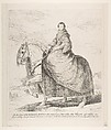 Isabel de Bourbon on horseback, after Velázquez, Goya (Francisco de Goya y Lucientes)  Spanish, Etching and drypoint