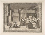 Visit to the New Mother, Abraham Bosse French, Etching with engraving; first state of two