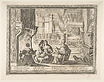 Visit of the Nursemaid, Abraham Bosse French, Etching