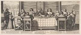 The Benediction at Table, Abraham Bosse  French, Etching