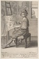 Painter at an Easel, Michel Lasne  French, Engraving and etching
