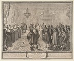 Ceremony of the Contract of Marriage between Władysław IV, King of Poland, and Marie Louise Gonzaga, Princess of Mantua, at Fontainebleau, Abraham Bosse (French, Tours 1602/04–1676 Paris), Etching; second state of two