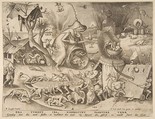 Anger (Ira), from the series The Seven Deadly Sins, Pieter van der Heyden  Netherlandish, Engraving