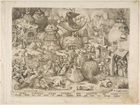 Pride (Superbia) from The Seven Deadly Sins, Pieter Bruegel the Elder  Netherlandish, Engraving