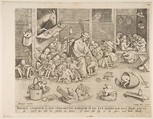 The Ass at School, Pieter Bruegel the Elder  Netherlandish, Engraving