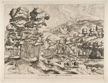 Rustic Market (Nundinae Rusticorum), from "The Large Landscapes", Pieter Bruegel the Elder Netherlandish, Etching and engraving; second state of three