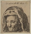 Rembrandt's Mother in a Cloth Headress, Looking Down, Baron Dominique Vivant Denon (French, Givry 1747–1825 Paris), Etching