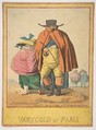 Very Cold at Paris, Anonymous, British, 19th century British, Hand-colored etching