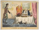 Lazarus and the Rich Man, Anonymous, British, 19th century  British, Hand-colored etching
