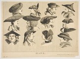 Hats, Matthias Darly  British, Etching