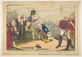 The Ceremony of Investiture of My L**d S**m**th with the Order of Cabbage-hood, J. Lewis Marks  British, Hand-colored etching