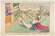 The Gay Lothario. The Great and Celebrated Amateur of Fashion, William Elmes British, Hand-colored etching; impression with artist's name and date removed
