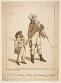 A Travelling Tutor and Monkey Child, George Murgatroyd Woodward  British, Etching and aquatint