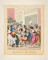 Theatrical Pleasures, Plate 5: Feasting in the Saloon, Theodore Lane  British, Hand-colored etching