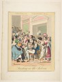 Theatrical Pleasures, Plate 5: Feasting in the Saloon, Theodore Lane  British, Hand-colored etching