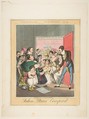 Theatrical Pleasures, Plate 4: Taken Places Occupied, Theodore Lane  British, Hand-colored etching