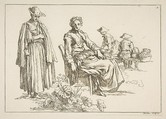 Sheet of Sketches, from "Livre d’étude d’après les desseins originaux de Blomart", François Boucher  French, Etching