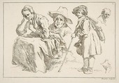 Sheet of Sketches, from "Livre d’étude d’après les desseins originaux de Blomart", François Boucher  French, Etching
